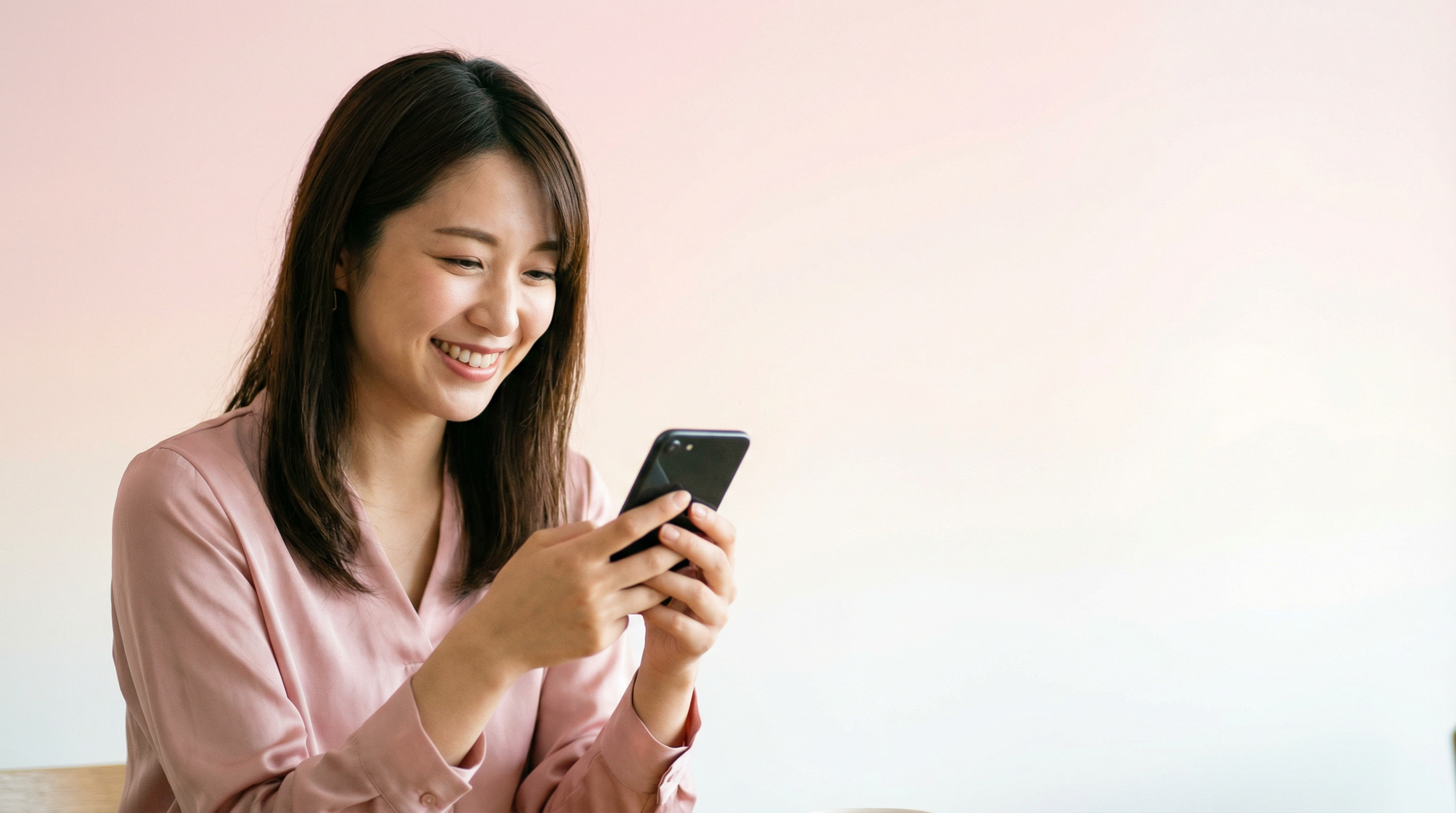 スマホで診察する女性